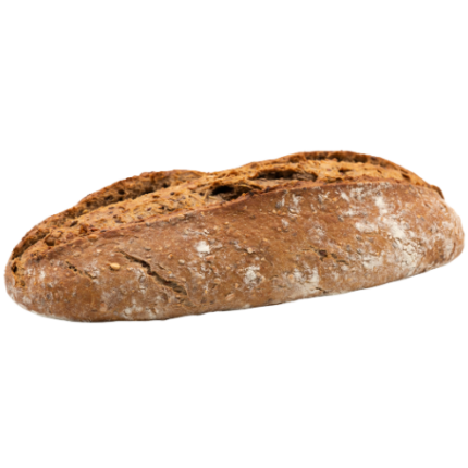 Pão Multicerais com tons acastanhados e sementes