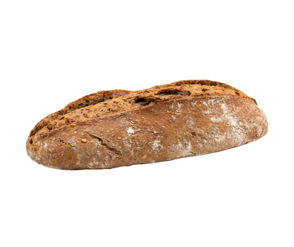 Pão Multicerais com tons acastanhados e sementes
