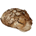Pão escuro de castanha com crosta estaladiça