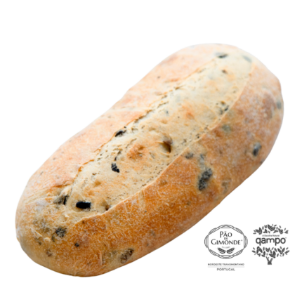 Pão de trigo com pedaços de azeitonas