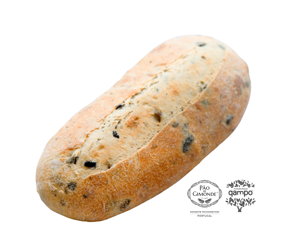 Pão de trigo com pedaços de azeitonas