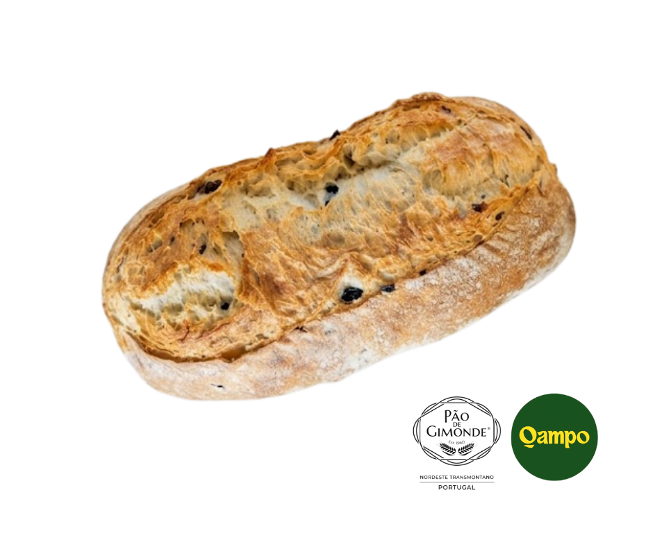 Pão de trigo com pedaços de azeitonas